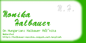 monika halbauer business card